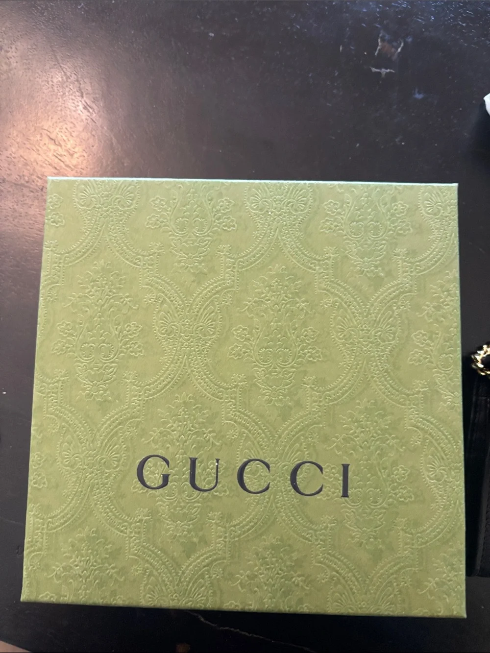 Gucci Black Leather Mini Wallet with Gold Double G